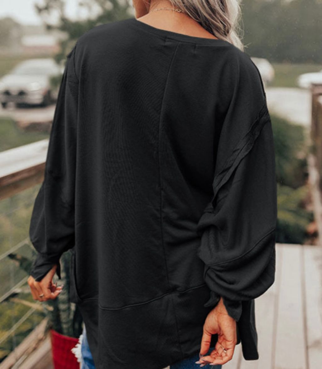 Black Oversized Top