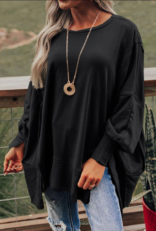 Black Oversized Top