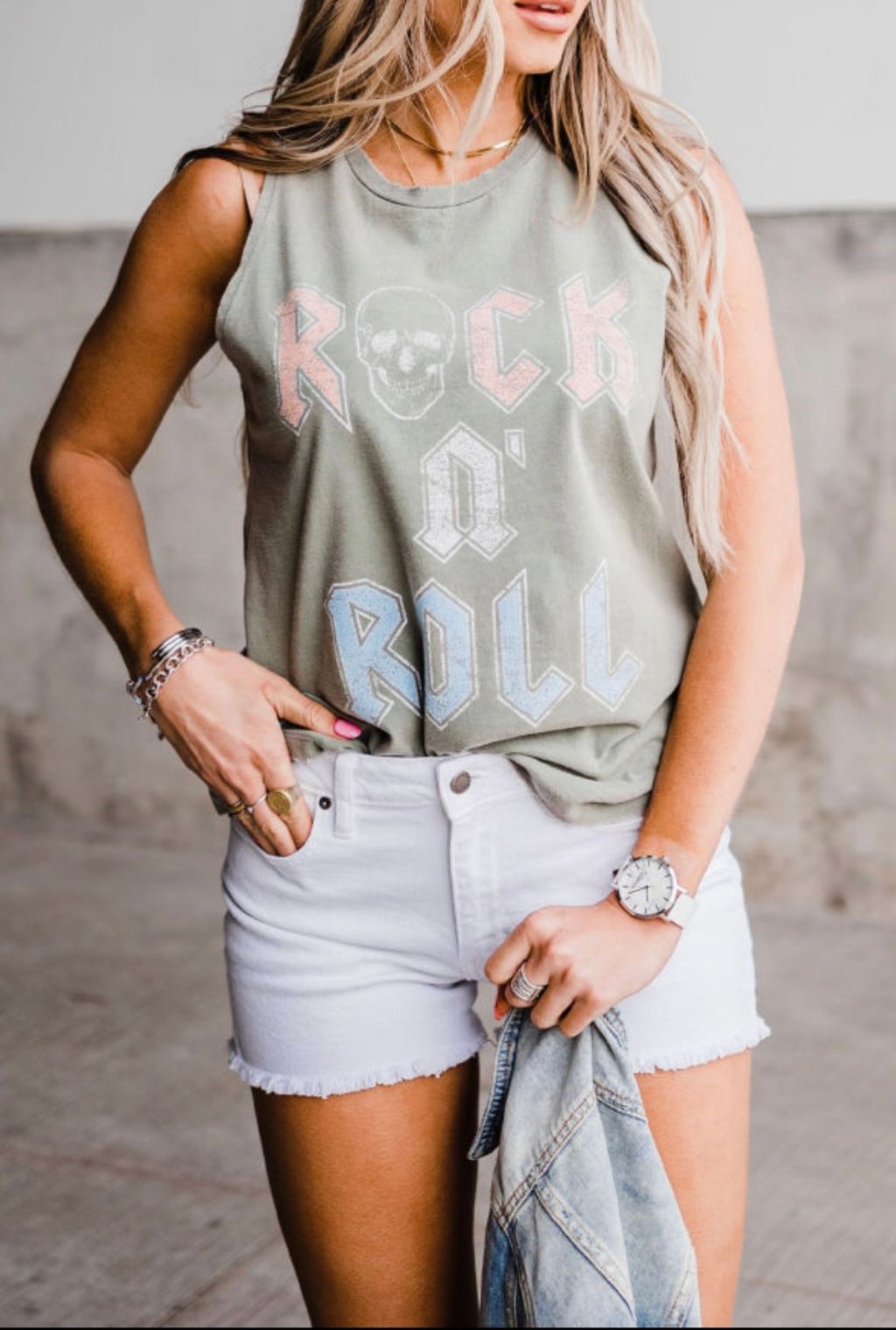 Green Graphic Top