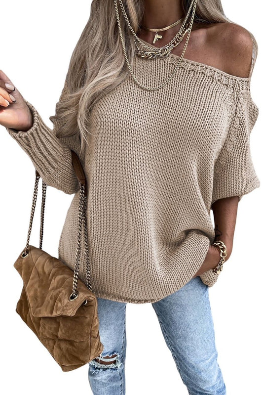 Khaki long sleeve sweater